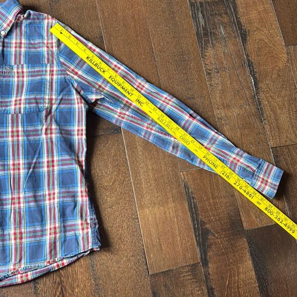 Abercrombie and Fitch men’s muscle shirt plaid button up size XL preppy academia - Picture 5 of 8